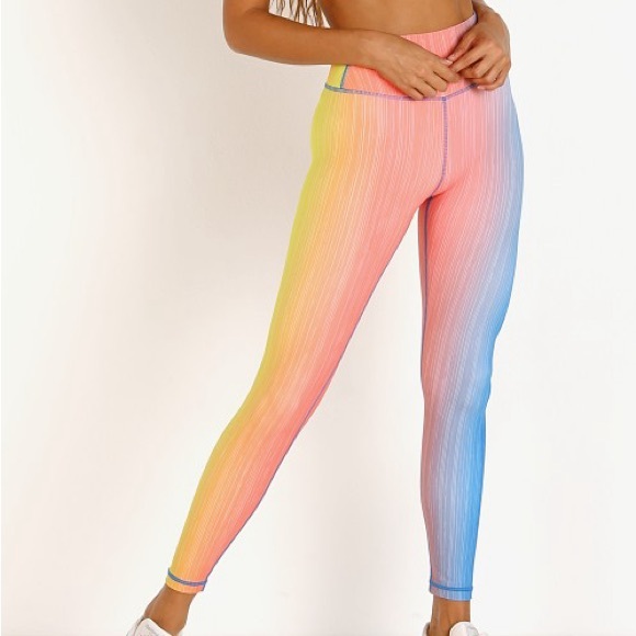 NWT Splits59 Kinney High Waist 7/8 Legging in Pastel Ombré - Picture 3 of 4